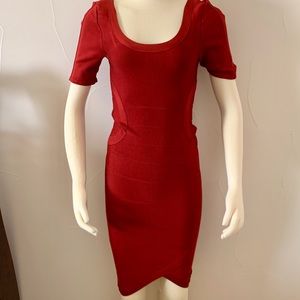 Bebe Fall Harvest Color Bandage Dress M